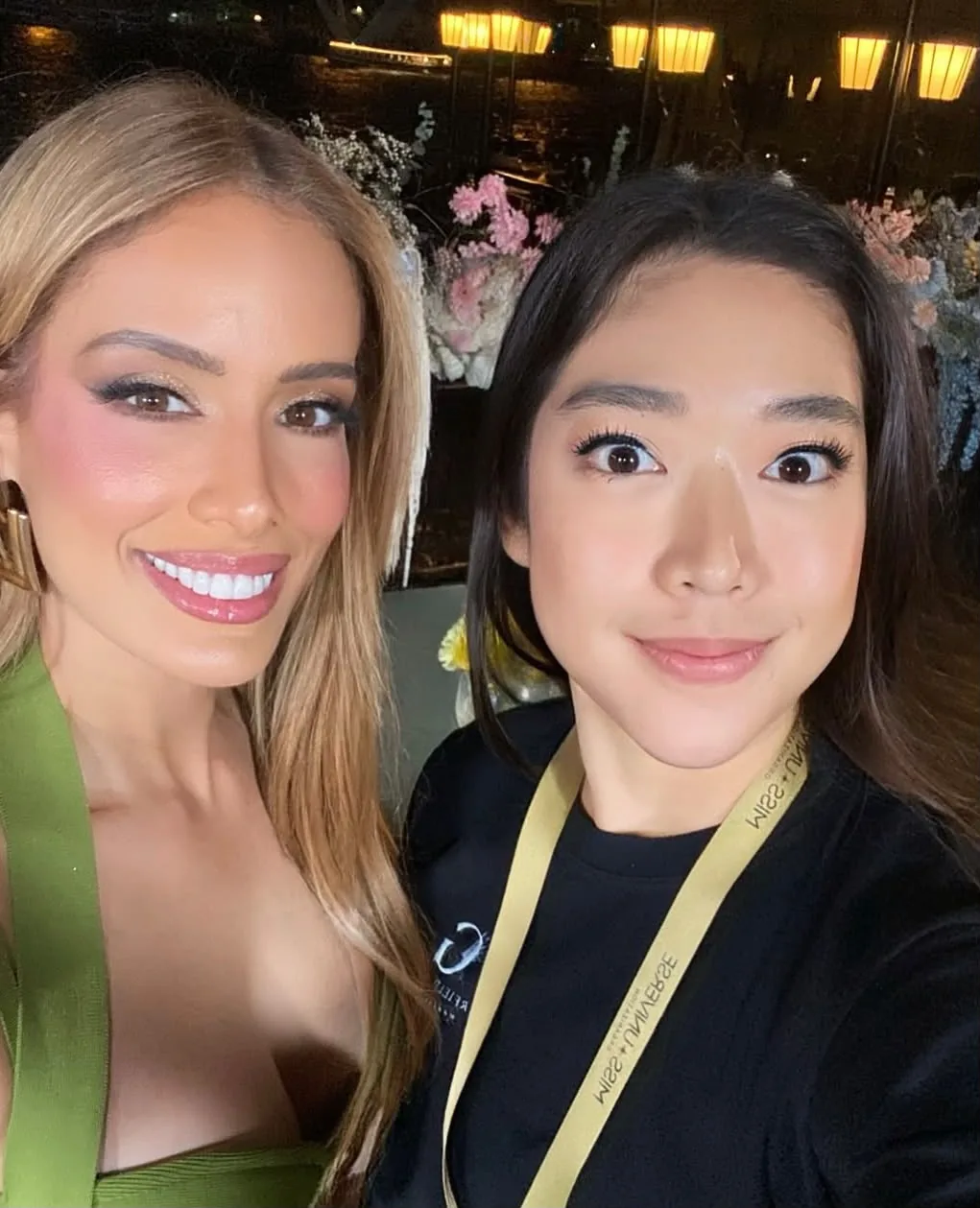 EventLingua team member behind the scenes at a Miss Universe event
